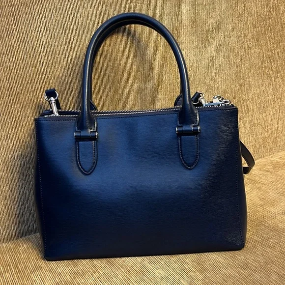 Lauren Ralph Lauren Navy Blue Newbury DoubleZip Shopper NWT